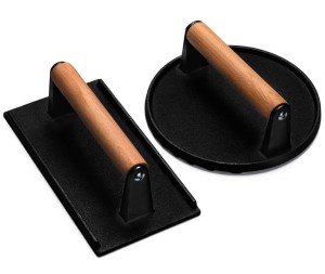 EWFEN Heavy-Duty Burger Press with Wooden Handle