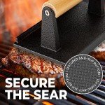 Cast Iron Grill Press Set - 8x4 Inch