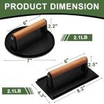 EWFEN Heavy-Duty Burger Press with Wooden Handle