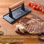Cast Iron Grill Press - 8.5 x 4.1 Inch