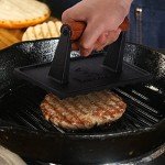 Cast Iron Grill Press - 8.5 x 4.1 Inch