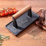 Cast Iron Grill Press - 8.5 x 4.1 Inch