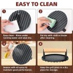 Heavy-Duty Cast Iron Burger Press with Wood Handle
