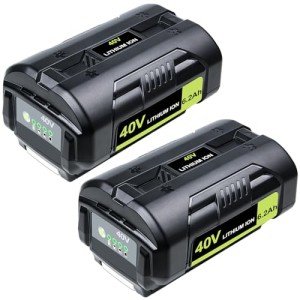Ryobi 40V Battery Replacement (2 Pack) 6.2Ah