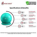 Yoga Ball Chair with Resistance Bands - Mint Green
