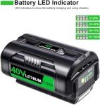 DTK 6.0Ah Lithium Battery for Ryobi 40V (2 Pk)