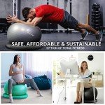Yoga Ball Chair with Resistance Bands - Mint Green