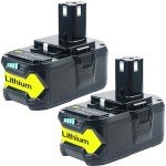 DTK 18V 6.0Ah Battery for Ryobi Tools (2-Pack)