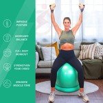 Yoga Ball Chair with Resistance Bands - Mint Green