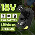 Ryobi 18V Lithium Battery Replacement 2-Pack