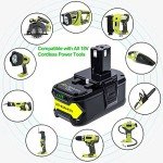 DTK 18V 6.0Ah Battery for Ryobi Tools (2-Pack)