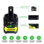 DTK 18V 6.0Ah Battery for Ryobi Tools (2-Pack)