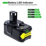 DTK 18V 6.0Ah Battery for Ryobi Tools (2-Pack)