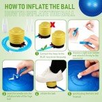 Anti-Slip Yoga & Fitness Ball Set, 65 cm