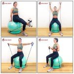 Yoga Ball Chair with Resistance Bands - Mint Green