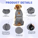 Lukovee Adjustable Dog Recovery Suit, Gray