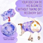 Lukovee Dog Recovery Suit, Zippered Onesie, Purple