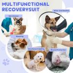 Lukovee Adjustable Dog Recovery Suit, Gray