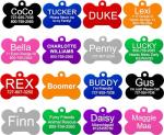 Personalized Pet ID Tags - 8 Shapes & 9 Colors