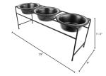 Platinum Pets Triple Diner Feeder with Bowls