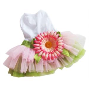 PanDaDa Dog Daisy Tutu Dress with Bow