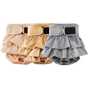 Medium Reusable Washable Dog Diapers for Females - 3 Pack