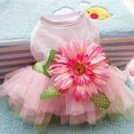 PanDaDa Dog Daisy Tutu Dress with Bow