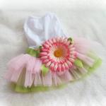 PanDaDa Dog Daisy Tutu Dress with Bow