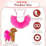 Hot Pink Tulle Dog Tutu Dress Costume