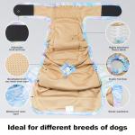 Medium Reusable Washable Dog Diapers for Females - 3 Pack