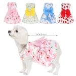 4-Pack Cute Dog Dresses for Summer Fun