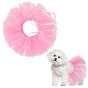 Cute Pink Dog Tulle Tutu Skirt for Parties