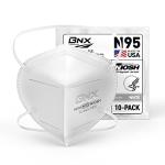 BNX N95 Respirator Masks Made in USA (10-Pack)