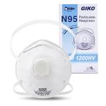 GIKO N95 Respirator Masks - 15 Pack with Valve