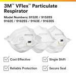 3M N95 Respirator Pack of 50, Standard Size