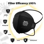 Black N95 Masks, 30 Pack - 95% Filter Efficiency