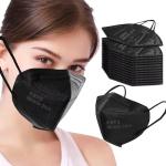 100PCS KN95 Black Face Masks - 5 Layer Protection