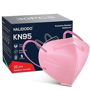 30-Pack Pink KN95 Face Masks for Men and Women