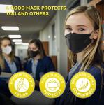 KN95 Face Masks 60 Pack, Breathable Black/White
