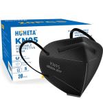 HUHETA KN95 Black Face Masks - 20 Pack
