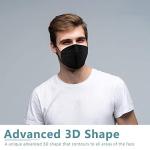 HUHETA KN95 Black Face Masks - 20 Pack