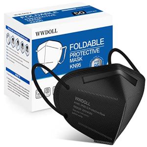 WWDOLL 50-Pack Black KN95 Face Masks
