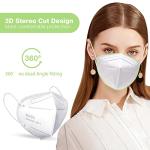 50 Pack KN95 Face Masks for Adults - White