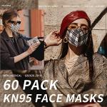 60 Pack Stylish KN95 Face Masks for Adults