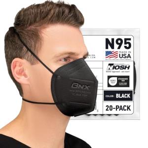 AccuMed N95 Black Face Mask 20-Pack