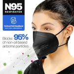 AccuMed N95 Black Face Mask 20-Pack