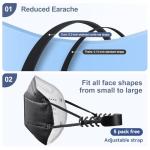 Black KN95 Face Masks for Adults - 100 Pack