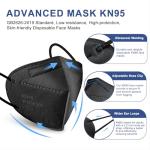 Black KN95 Face Masks for Adults - 100 Pack