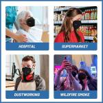 Black KN95 Face Masks for Adults - 100 Pack