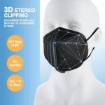 KN95 Face Masks 30pcs, 5-Layer Protection, Black